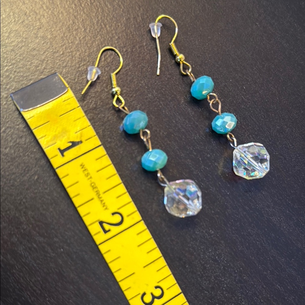 🌹Stunning Gold/Turquoise Crystal Jewelry Set 🪬 - Picture 10 of 13